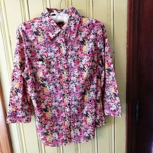 Express Design Studio Cotton Button-Down Shirt, M